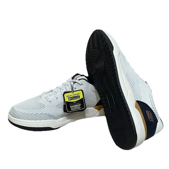 SKECHERS Corliss Dorset White Relaxed Fit Sneaker Shoe Men's size 10.5 New Box - Picture 4 of 9